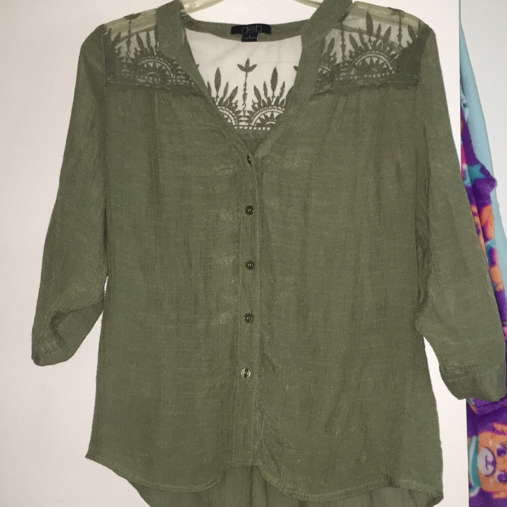 Olive Green Blouse